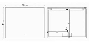 Зеркало Grossman PRAGMA-норма BLACK 100 18100802 в ванную от интернет-магазине сантехники Sanbest