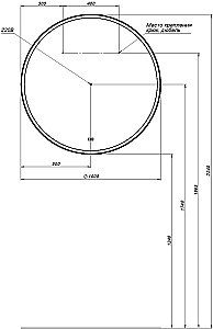 Зеркало Aquanet Тренд 100 черный в ванную от интернет-магазине сантехники Sanbest
