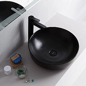 Раковина накладная BelBagno 41 BB1315-H301 черная матовая купить в интернет-магазине Sanbest