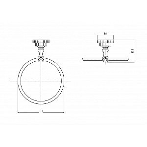 Полотенцедержатель Milacio Villena MC.907.SL серебро купить в интернет-магазине сантехники Sanbest