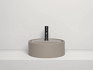 Раковина накладная Salini ARMONIA TOP 02 130126MF 45 из искусственного камня S-Stone, матовая, цвет по RAL полностью купить в интернет-магазине Sanbest