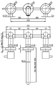 Смеситель для раковины PAINI Arena 92CR207LMKM хром купить в интернет-магазине сантехники Sanbest