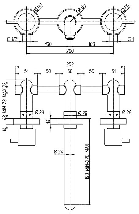 Смеситель для раковины PAINI Arena 92CR207LMKM хром купить в интернет-магазине сантехники Sanbest