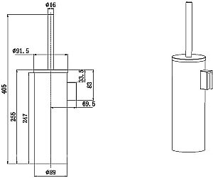 Ершик для туалета Allen Brau Priority 6.31A09-31 черный матовый купить в интернет-магазине сантехники Sanbest