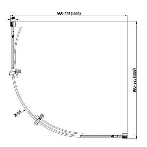 Душевой уголок Aquanet Delta NPE2142 100x100 стекло прозрачное/профиль хром купить в интернет-магазине Sanbest