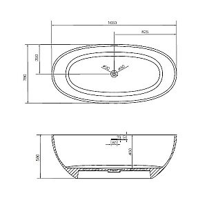 Ванна NT Bagno Firenze NT201 165х78 белая матовая матовая купить в интернет-магазине Sanbest