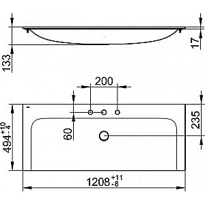 Раковина Keuco Plan 121 32980311203 белая купить в интернет-магазине Sanbest