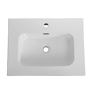 Тумба с раковиной Cezares DUET-N 60 DUET-N-600-2C-SO-BL+CZR-8095-60 Bianco Lucido для ванной в интернет-магазине Sanbest