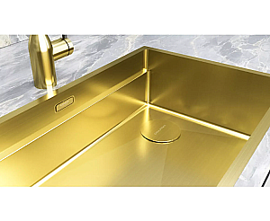 Кухонная мойка Paulmark NEXT-MULTI SINK 58 UNI PM785845-LG светлое золото купить в интернет-магазине сантехники Sanbest