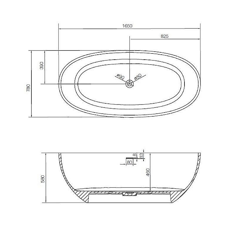 Ванна NT Bagno Firenze NT201 165х78 белая матовая матовая купить в интернет-магазине Sanbest