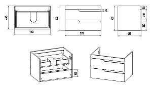Тумба с раковиной Misty Софт - 75 П-Соф-01075-011П2Я белая для ванной в интернет-магазине Sanbest