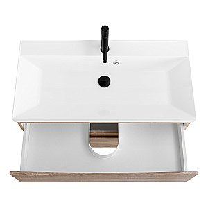 Тумба с раковиной Belbagno MARINO 80 2C-SO/BB800/450-LV-MR-AST Rovere Bianco для ванной в интернет-магазине Sanbest