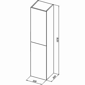 Пенал Aquanet Алвита new 35 334189 дуб веллингтон табак для ванной в интернет-магазине сантехники Sanbest