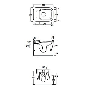 Унитаз подвесной Simas Henges HE18, безободковый, белый матовый купить в интернет-магазине Sanbest