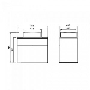 Тумба с раковиной Orange Modi 75 Modi-75TU+RA белая для ванной в интернет-магазине Sanbest