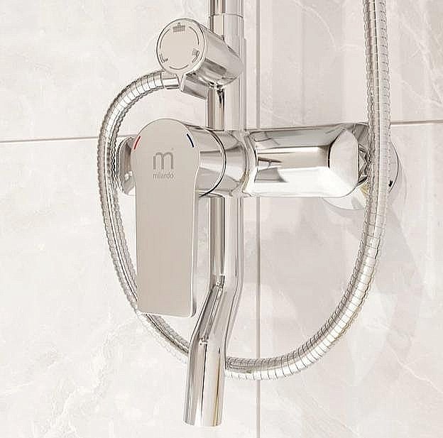 Душевая система Milardo Helic HELSB1FM06 хром купить в интернет-магазине сантехники Sanbest