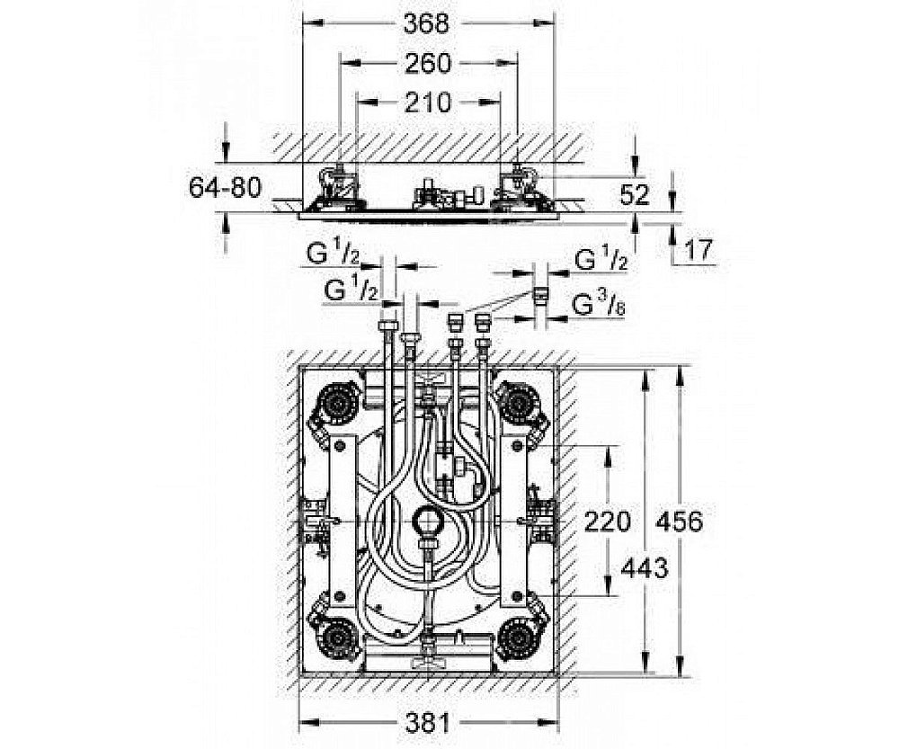 Верхний душ Grohe Rainshower F-series 27939001 купить в интернет-магазине сантехники Sanbest