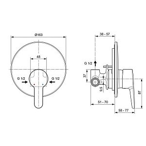 Смеситель для душа Ideal Standard Sesia A6944AA купить в интернет-магазине сантехники Sanbest