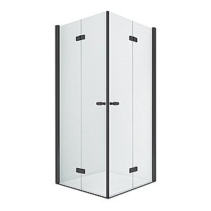 Душевой уголок NEW TRENDY NEW SOLEO BLACK 2D D-0234A/D-0239A 80x90 стекло прозрачное/профиль черный купить в интернет-магазине Sanbest