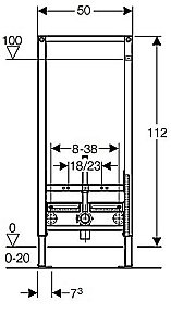Инсталляция для биде Geberit Duofix 520 купить в интернет-магазине сантехники Sanbest