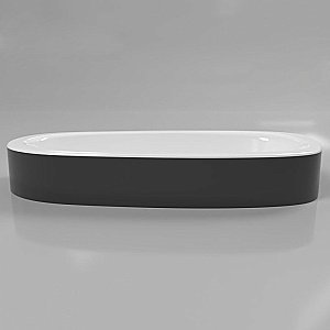 Раковина накладная WhiteCross Moonstone E 70 0731.070035.10100 черная, белая купить в интернет-магазине Sanbest