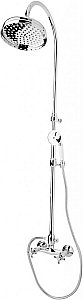 Душевая система Cezares GOLF-CD-01 хром/ручки белые купить в интернет-магазине сантехники Sanbest