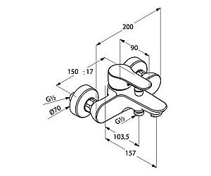 Смеситель для ванны с душем Kludi Objekta 326530575 купить в интернет-магазине сантехники Sanbest