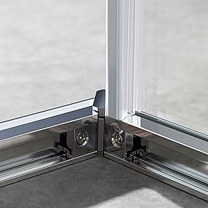 Душевой уголок Vincea Slim-U VSR-2SU9012CLB 90x120 стекло прозрачное/профиль черный купить в интернет-магазине Sanbest