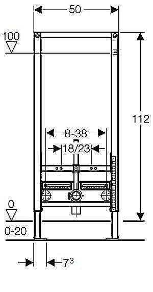 Инсталляция для биде Geberit Duofix 520 купить в интернет-магазине сантехники Sanbest