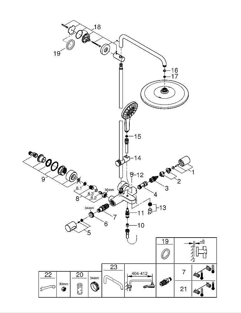 Душевая система Grohe Rainshower SmartActive 310 Mono 26657000 хром купить в интернет-магазине сантехники Sanbest