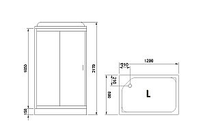 Душевая кабина Royal Bath RB8120HP4-MM 120x80 профиль белый/стекло матовое купить в интернет-магазине Sanbest