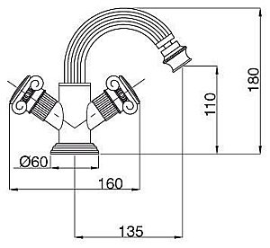 Смеситель для биде Cezares APHRODITE-BS2-03/24-S1 золото купить в интернет-магазине сантехники Sanbest