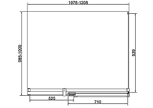 Душевой уголок Vincea Extenza 120х100 VSR-4EX111210CL стекло прозрачное/профиль хром купить в интернет-магазине Sanbest