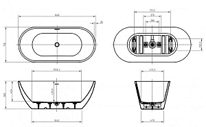 Ванна акриловая BelBagno UNO 160х73 купить в интернет-магазине Sanbest