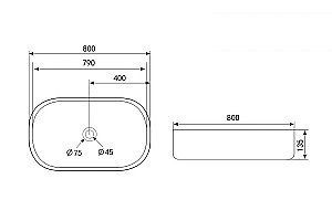 Раковина накладная ABBER Bequem AC2110 белая купить в интернет-магазине Sanbest