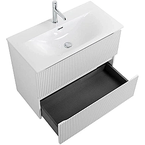Тумба с раковиной BelBagno 70 UNO-MINI-700-2C-SO-BO+BB-8099-3-70 Bianco Opaco для ванной в интернет-магазине Sanbest