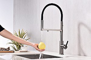 Смеситель для кухни Paulmark Tornado To213402-GM вороненая сталь купить в интернет-магазине сантехники Sanbest