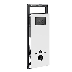 Инсталляция для унитаза WasserKraft Salm 27TLT.010.ME.WH.MB01 белая панель/кнопка черная матовая купить в интернет-магазине сантехники Sanbest