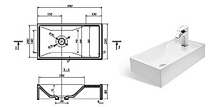 Раковина Эстет MINI silk 40 ФР-00014947 белая матовая купить в интернет-магазине Sanbest