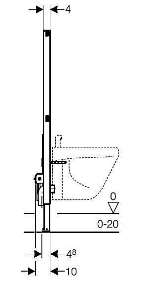Инсталляция для биде Geberit Duofix 520 купить в интернет-магазине сантехники Sanbest