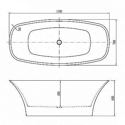 Акриловая ванна Aquanet Pleasure 170x78 купить в интернет-магазине Sanbest