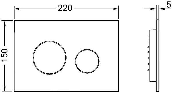 Кнопка для инсталляции TECE Loop 9240926 белый матовый купить в интернет-магазине сантехники Sanbest