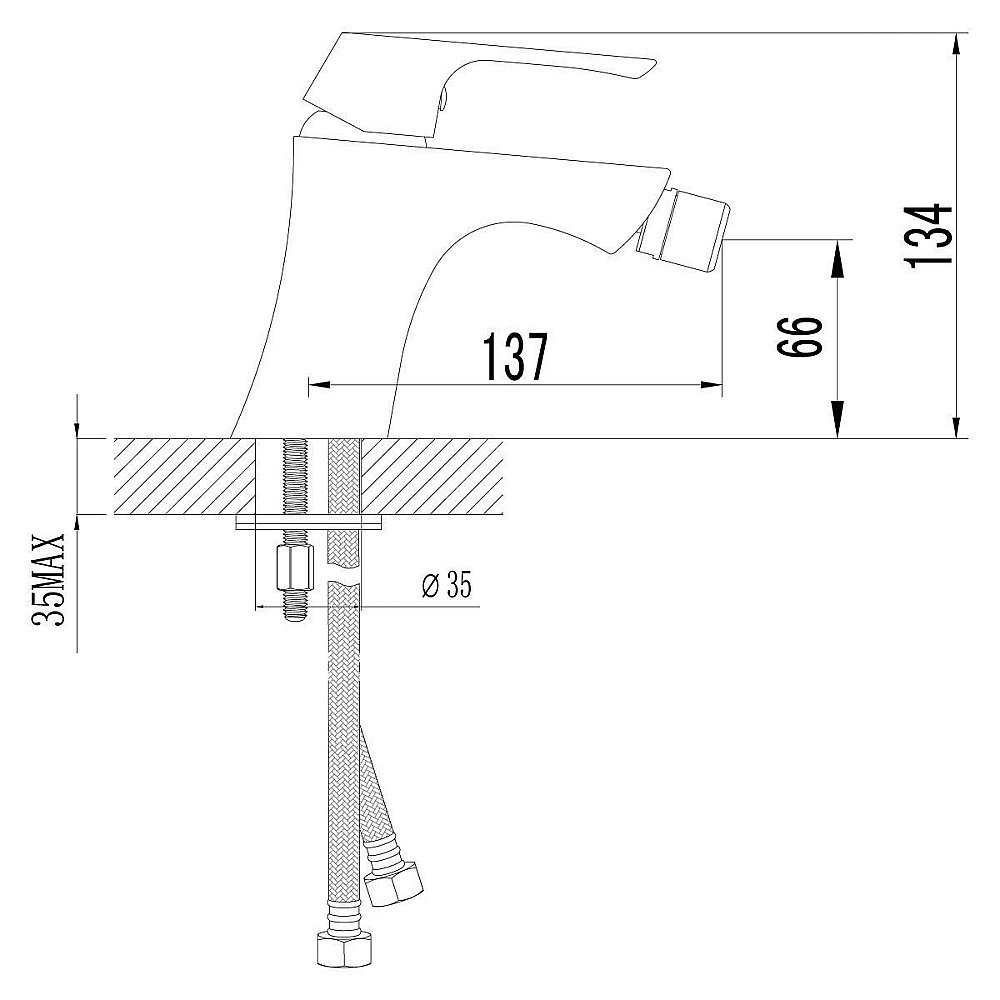 Смеситель для биде Lemark Unit LM4508C купить в интернет-магазине сантехники Sanbest