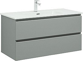 Тумба с раковиной Aquanet Вега 100 мисти грин для ванной в интернет-магазине Sanbest