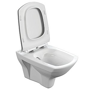 Унитаз подвесной Cersanit Carina XL Clean On DPL EO slim с крышкой микролифт, безободковый купить в интернет-магазине Sanbest