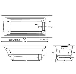 Ванна чугунная Jacob Delafon Archer E6D907-0 170х80 с отверстиями для поручня, белая купить в интернет-магазине Sanbest