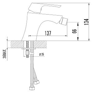 Смеситель для биде Lemark Unit LM4508C купить в интернет-магазине сантехники Sanbest