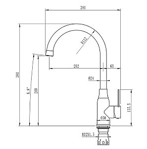 Смеситель для кухни 35k MIXLINE MLSS-0321 купить в интернет-магазине сантехники Sanbest