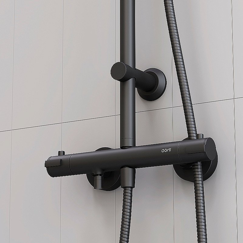Душевая система Dorff Futura D0710522 черная купить в интернет-магазине сантехники Sanbest