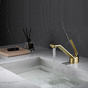 Смеситель для раковины Elghansa URBAN XQ 1613301-MattGold матовое золото купить в интернет-магазине сантехники Sanbest